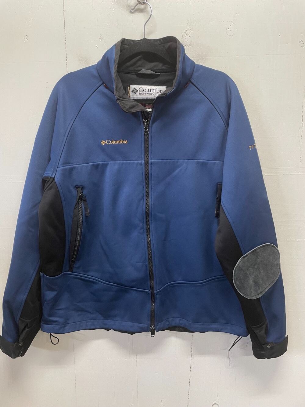 Columbia Men's Vintage Sportswear Titanium Softshell Jacket Size XL Blue & Black